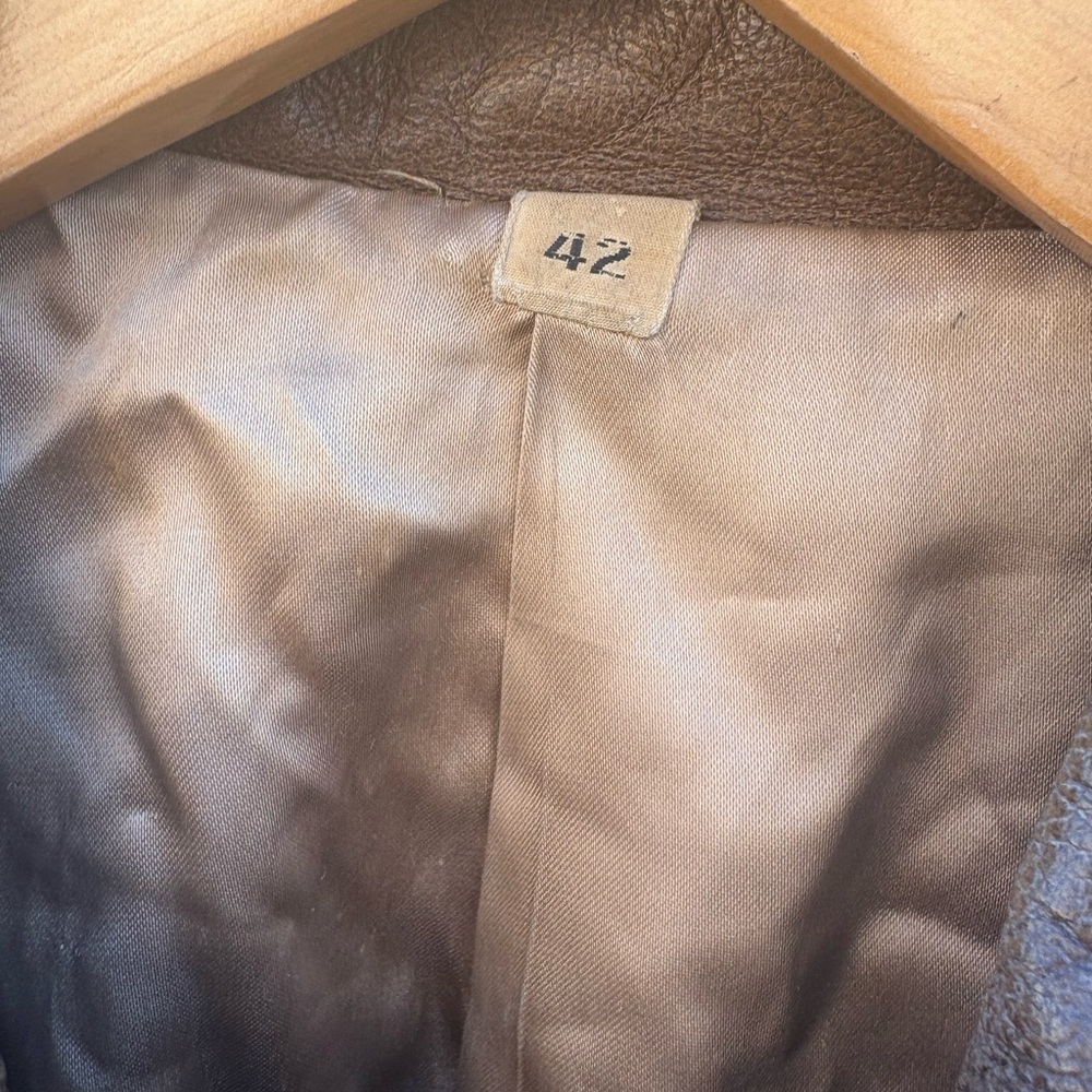 Fred Segal Vintage Men’s Brown Leather Jacket 42 - Picture 3 of 8